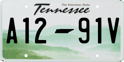 TN license plate A1291V