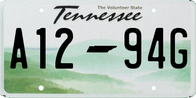 TN license plate A1294G