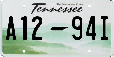 TN license plate A1294I