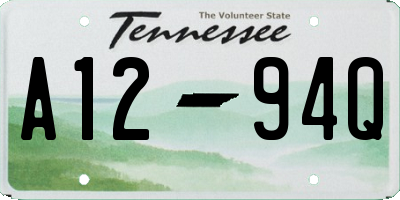 TN license plate A1294Q