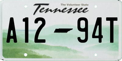 TN license plate A1294T