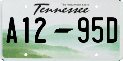TN license plate A1295D