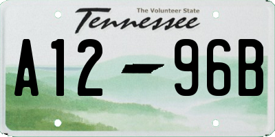 TN license plate A1296B