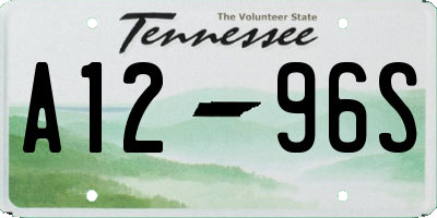 TN license plate A1296S