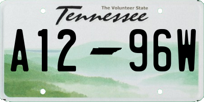 TN license plate A1296W