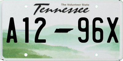TN license plate A1296X