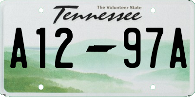TN license plate A1297A
