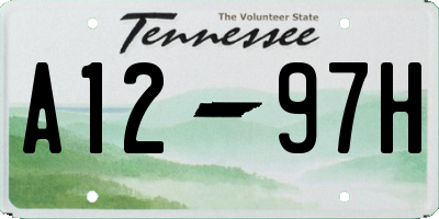 TN license plate A1297H