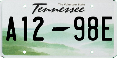 TN license plate A1298E