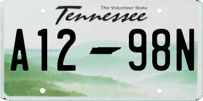 TN license plate A1298N