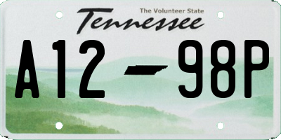 TN license plate A1298P