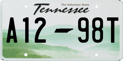 TN license plate A1298T