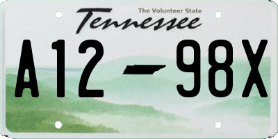 TN license plate A1298X