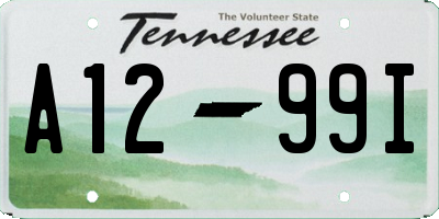 TN license plate A1299I