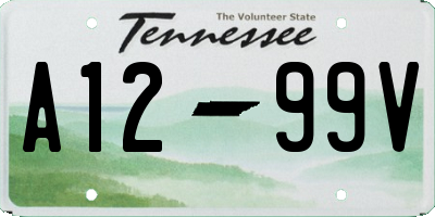 TN license plate A1299V