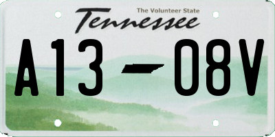 TN license plate A1308V