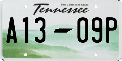 TN license plate A1309P