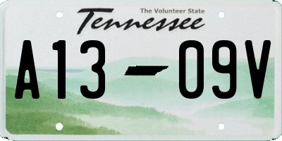 TN license plate A1309V