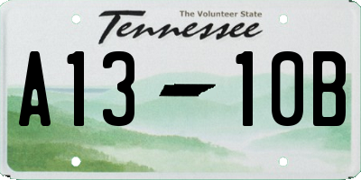 TN license plate A1310B