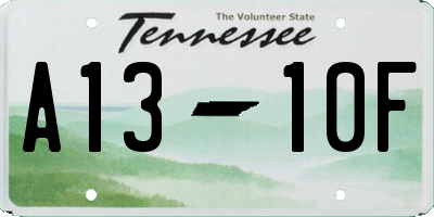 TN license plate A1310F