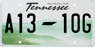 TN license plate A1310G