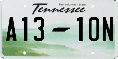 TN license plate A1310N