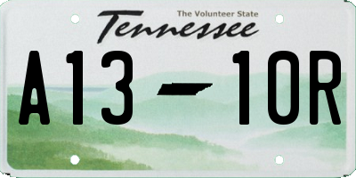 TN license plate A1310R