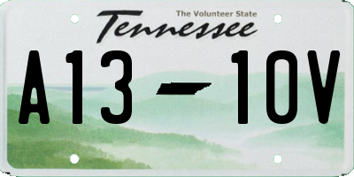 TN license plate A1310V