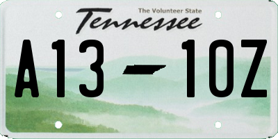 TN license plate A1310Z