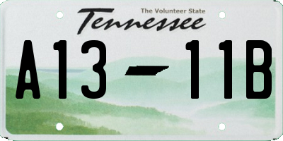 TN license plate A1311B