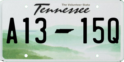 TN license plate A1315Q