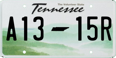 TN license plate A1315R