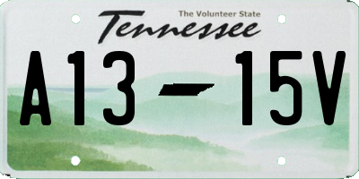 TN license plate A1315V