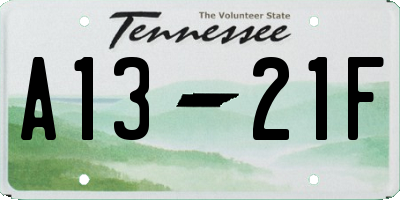 TN license plate A1321F