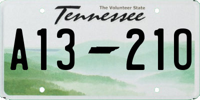 TN license plate A1321O