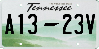 TN license plate A1323V