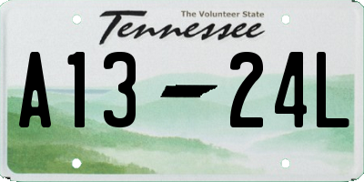 TN license plate A1324L