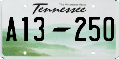 TN license plate A1325O