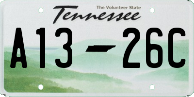 TN license plate A1326C