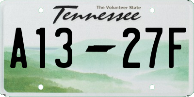 TN license plate A1327F