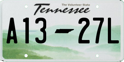 TN license plate A1327L