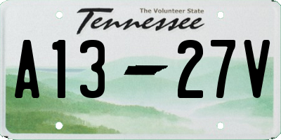 TN license plate A1327V