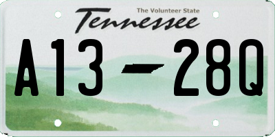 TN license plate A1328Q