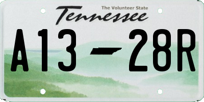 TN license plate A1328R