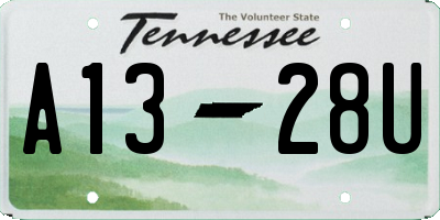 TN license plate A1328U