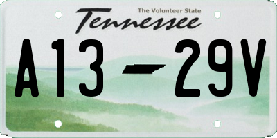 TN license plate A1329V