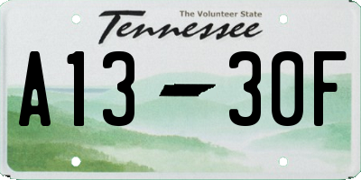 TN license plate A1330F