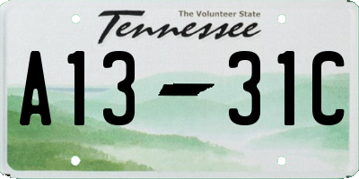 TN license plate A1331C