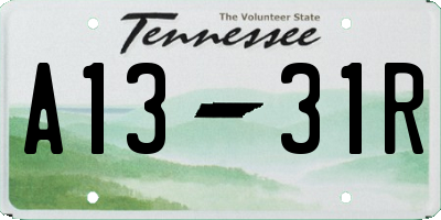 TN license plate A1331R