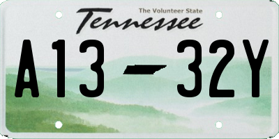 TN license plate A1332Y